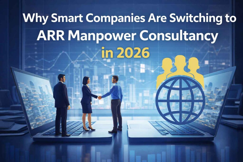 Business professionals collaborating with ARR Manpower Consultancy for smart recruitment solutions in 2026