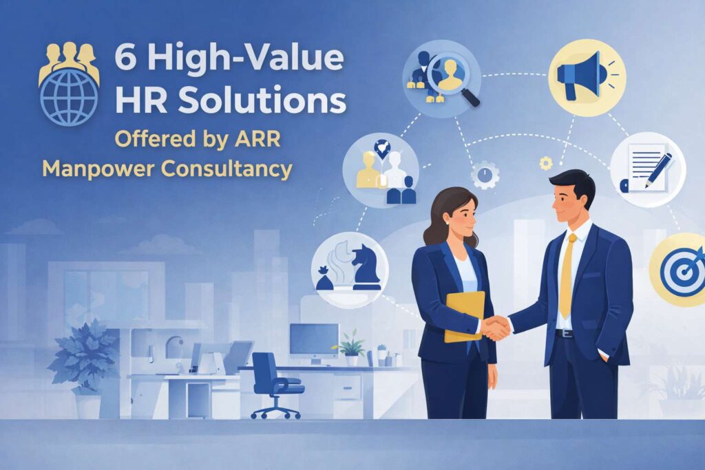 ARR Manpower Consultancy HR solutions featuring recruitment, talent acquisition, staffing services, workforce planning, and employee onboarding support for businesses