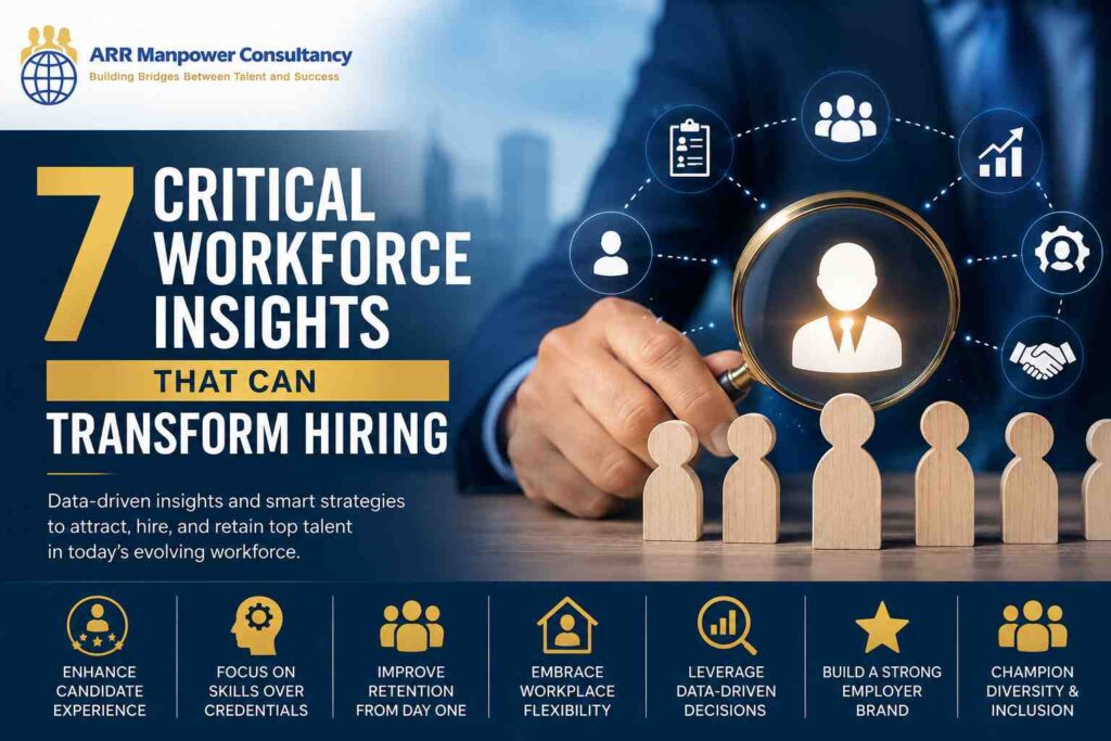 7 Critical Workforce Insights That Can Transform Hiring featuring recruitment analytics, candidate evaluation, workforce planning, and talent acquisition strategies