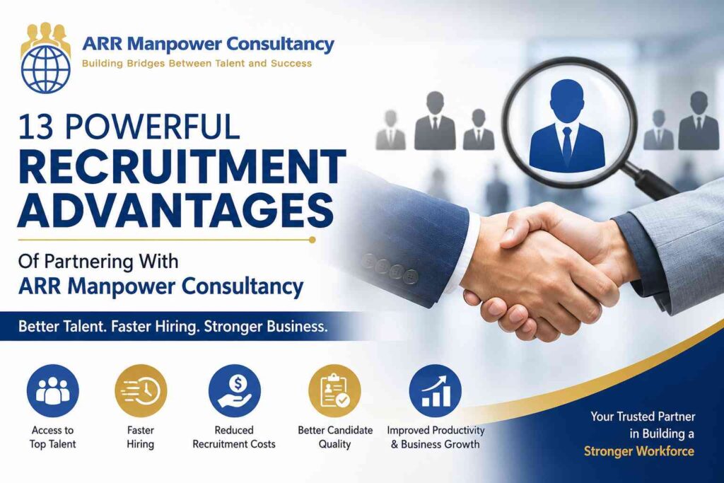 13 powerful recruitment advantages of partnering with ARR Manpower Consultancy for faster hiring, better talent acquisition, and reduced recruitment costs